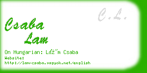 csaba lam business card